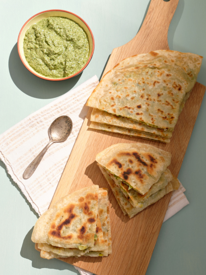 Afghanische Lauchtaschen mit Koriander-Chutney aus dem Kochbuch "Immer wieder vegan"