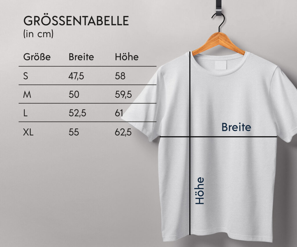 Größentabelle T-Shirt